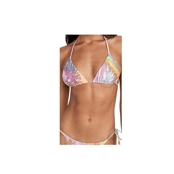 Mara Hoffman Rae Tie Dye Pastel Multicolor Two Piece Bikini Swim Set Size XL - Picture 2 of 10